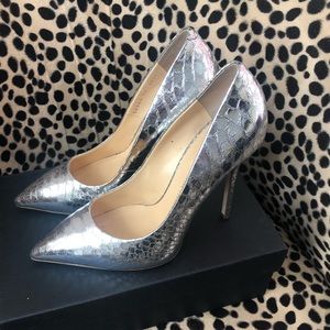 💯Giuseppe Zanotti Argentino- Silver Croc Print